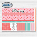 Sweet Valentine Florals | Laurel Denise Scout Large Planner Kit Stickers | Call Me Sweetheart | KIT-507-W