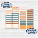 Coffee & Florals Sticker Kit | Weekly Add-On Labels Planner Kit Stickers | Mocha | KIT-508-C