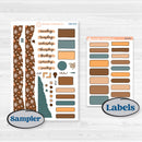 Coffee & Florals Sticker Kit | Journaling or Scrapbooking Kit | Creative Junk Journal Planner Stickers | Mocha | KIT-508-D