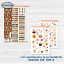 Coffee & Florals Sticker Kit | Journaling or Scrapbooking Kit | Creative Junk Journal Planner Stickers | Mocha | KIT-508-D