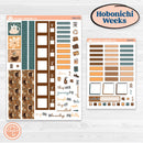 Coffee & Florals Sticker Kit | Hobonichi Weeks Weekly Planner Kit Stickers | Mocha | KIT-508-F