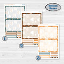 Coffee & Florals Sticker Kit | A5 Daily Duo Planner Kit Stickers | Mocha | KIT-508-J