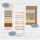 Coffee & Florals Sticker Kit | 7x9 Erin Condren Daily Duo Planner Kit Stickers | Mocha | KIT-508-K