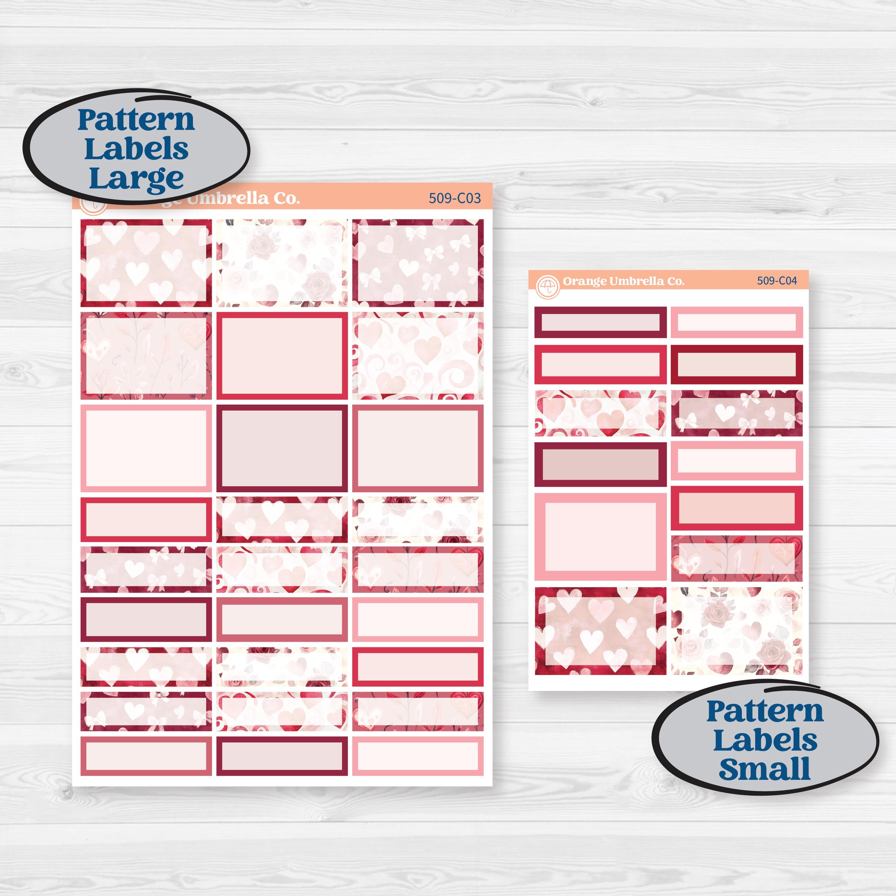 Valentine Book Kit | Weekly Add-On Labels Planner Kit Stickers | Romance | KIT-509-C