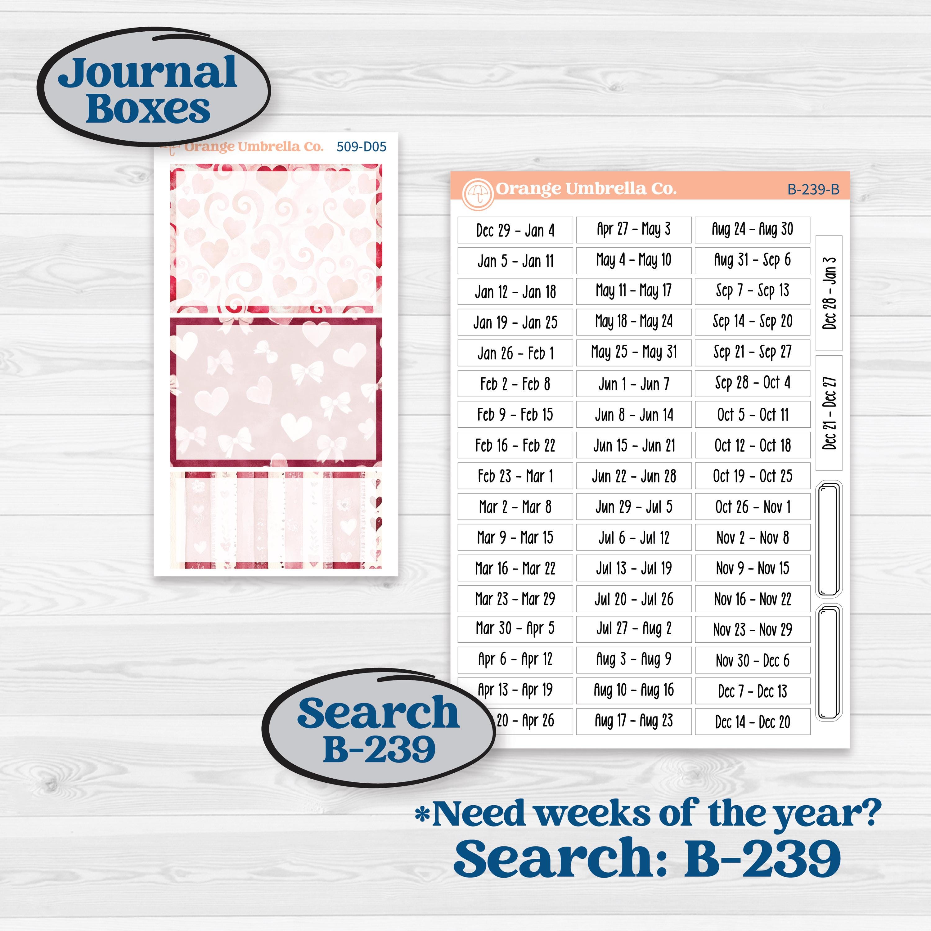 Valentine Book Kit | Journaling or Scrapbooking Kit | Creative Junk Journal Planner Stickers | Romance | KIT-509-D