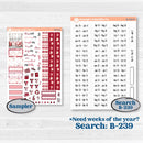 Valentine Book Kit | Hobonichi Cousin Weekly & Daily Planner Kit Stickers | Romance | KIT-509-E