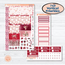 Valentine Book Kit | Plum Vertical Priorities 7x9 Planner Kit Stickers | Romance | KIT-509-H