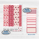 Valentine Book Kit | 7x9 Erin Condren Daily Duo Planner Kit Stickers | Romance | KIT-509-K