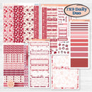 Valentine Book Kit | 7x9 Erin Condren Daily Duo Planner Kit Stickers | Romance | KIT-509-K