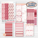 Valentine Book Kit | 7x9 Plum Daily Planner Kit Stickers | Romance | KIT-509-L