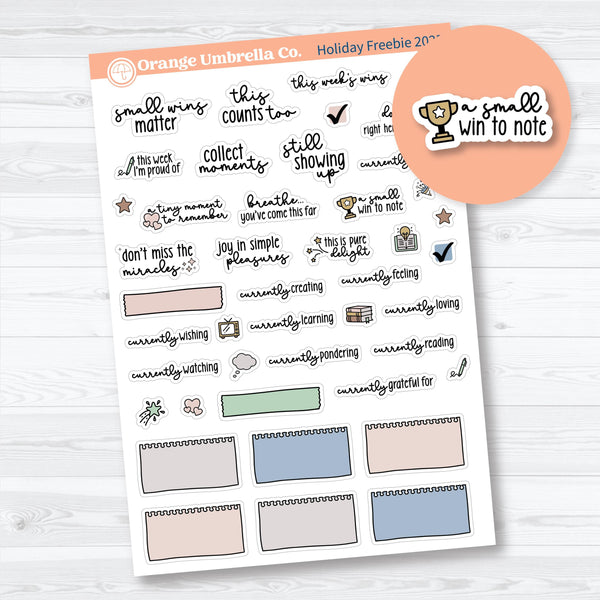 2025 Holiday Freebie | Planner Stickers Mixed Sheet (Holiday25)
