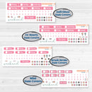 Soft Pink Florals | Weekly Sticker Kit for Vertical Planners like Erin Condren | I Pick You | KIT-510-A