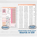 Soft Pink Florals | Hobonichi Cousin Weekly & Daily Planner Kit Stickers | I Pick You | KIT-510-E