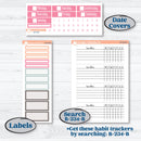 Soft Pink Florals | Plum Vertical Priorities 7x9 Planner Kit Stickers | I Pick You | KIT-510-H