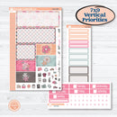 Soft Pink Florals | Plum Vertical Priorities 7x9 Planner Kit Stickers | I Pick You | KIT-510-H