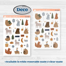 Woodland Birthday Celebration Stickers | Weekly Sticker Kit for Vertical Planners like Erin Condren | Confetti | KIT-511-A