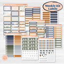 Woodland Birthday Celebration Stickers | Weekly Add-On Labels Planner Kit Stickers | Confetti | KIT-511-C