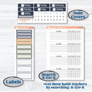 Woodland Birthday Celebration Stickers | Plum Vertical Priorities 7x9 Planner Kit Stickers | Confetti | KIT-511-H