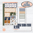 Woodland Birthday Celebration Stickers | Plum Vertical Priorities 7x9 Planner Kit Stickers | Confetti | KIT-511-H