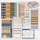 Woodland Birthday Celebration Stickers | 7x9 Erin Condren Daily Duo Planner Kit Stickers | Confetti | KIT-511-K