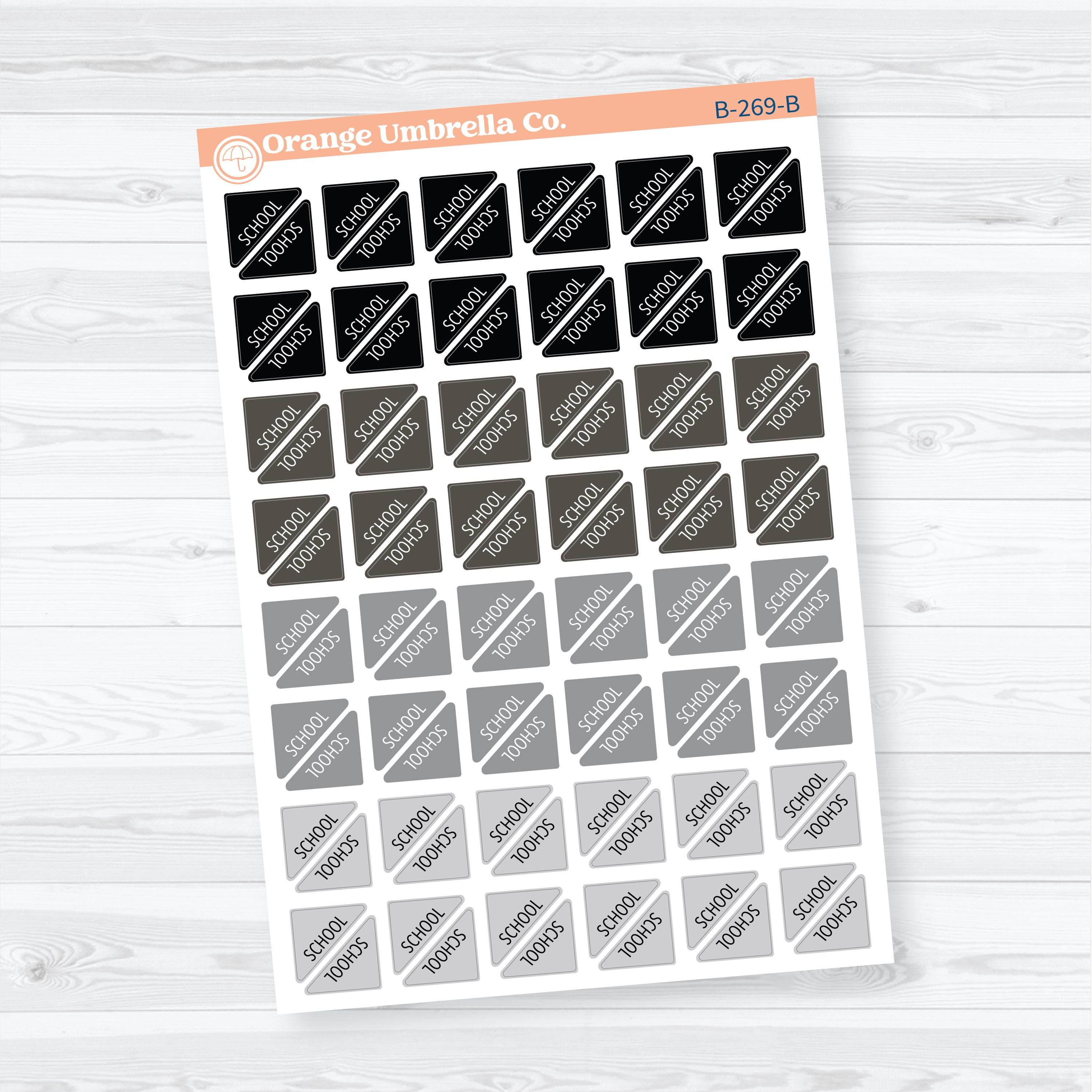 School Mini Corner Flags | Planner Stickers | B-269