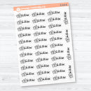 Bill Due F18 Event Labels | Clear Matte Planner Stickers | E-030-CM