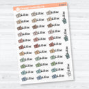 Bill Due F18 Event Labels | Clear Matte Planner Stickers | E-030-CM