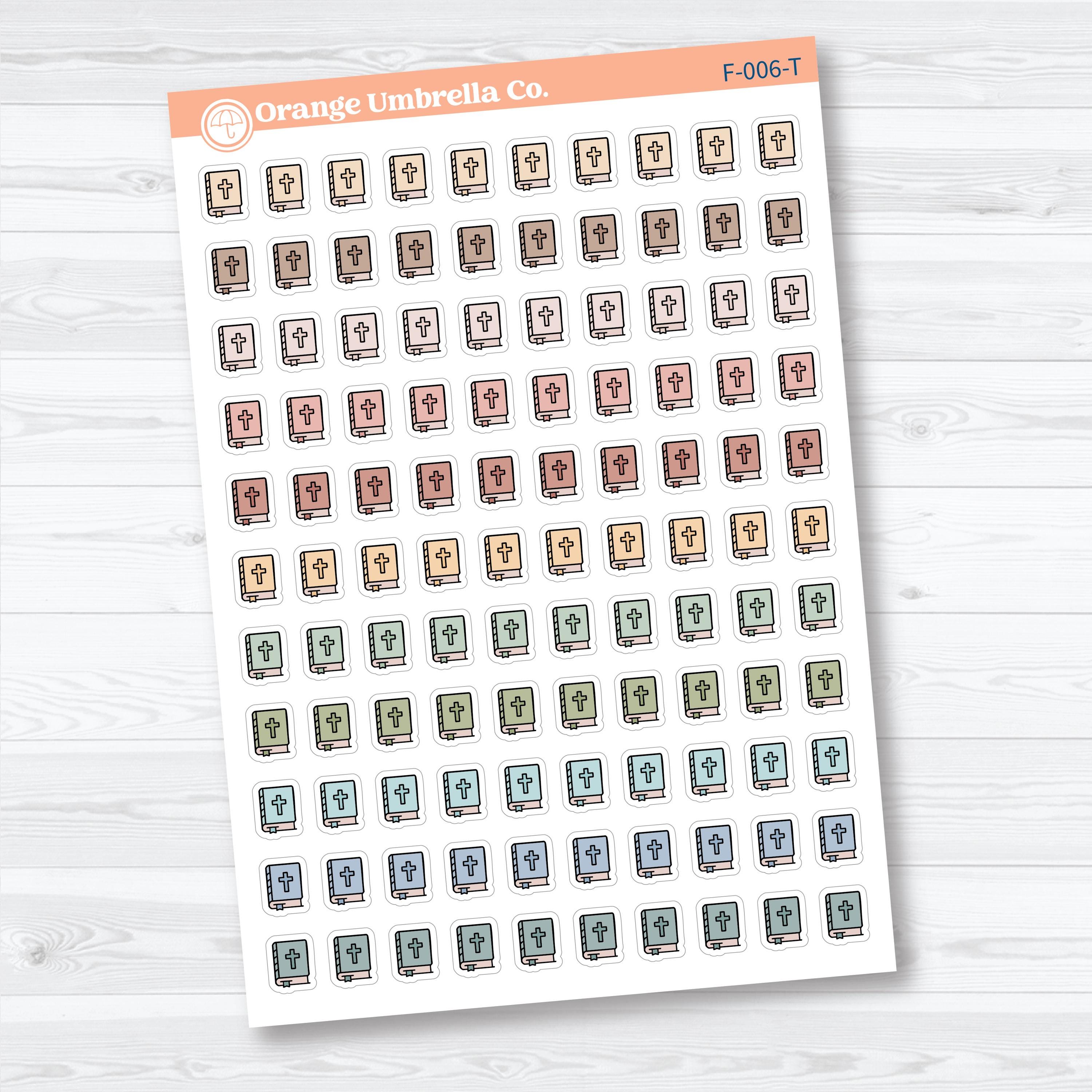 Bible Study & Church Icons | Planner Stickers | F-006