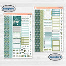 Soft Blue Florals Kit | Weekly Sticker Kit for Vertical Planners like Erin Condren | Blue Flora | KIT-506-A