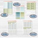 Soft Blue Florals Kit | Weekly Add-On Labels Planner Kit Stickers | Blue Flora | KIT-506-C