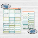 Soft Blue Florals Kit | Weekly Add-On Labels Planner Kit Stickers | Blue Flora | KIT-506-C