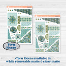 Soft Blue Florals Kit | Journaling or Scrapbooking Kit | Creative Junk Journal Planner Stickers | Blue Flora | KIT-506-D