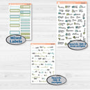 Soft Blue Florals Kit | Hobonichi Cousin Weekly & Daily Planner Kit Stickers | Blue Flora | KIT-506-E