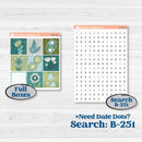 Soft Blue Florals Kit | Hobonichi Cousin Weekly & Daily Planner Kit Stickers | Blue Flora | KIT-506-E