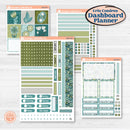 Soft Blue Florals Kit | Erin Condren Weekly Dashboard Planner Kit Stickers | Blue Flora | KIT-506-G