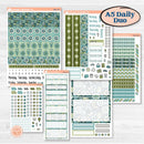 Soft Blue Florals Kit | A5 Daily Duo Planner Kit Stickers | Blue Flora | KIT-506-J