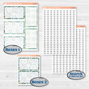 Soft Blue Florals Kit | 7x9 Plum Daily Planner Kit Stickers | Blue Flora | KIT-506-L