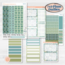 Soft Blue Florals Kit | 7x9 Plum Daily Planner Kit Stickers | Blue Flora | KIT-506-L