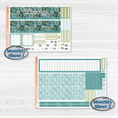 Soft Blue Florals Kit | A5 Erin Condren Monthly & Productivity Dashboard Sticker Kit | Blue Flora | KIT-506-M