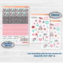 Sweet Valentine Florals | Hobonichi Cousin Weekly & Daily Planner Kit Stickers | Call Me Sweetheart | KIT-507-E