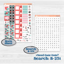 Sweet Valentine Florals | Hobonichi Weeks Weekly Planner Kit Stickers | Call Me Sweetheart | KIT-507-F