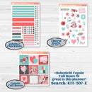 Sweet Valentine Florals | Erin Condren Weekly Dashboard Planner Kit Stickers | Call Me Sweetheart | KIT-507-G