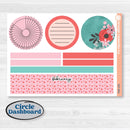 Sweet Valentine Florals | 8.5x11 Plum Monthly & Dashboard Planner Kit Stickers | Call Me Sweetheart | KIT-507-R