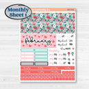Sweet Valentine Florals | Hobonichi Cousin Monthly Planner Kit Stickers | Call Me Sweetheart | KIT-507-S