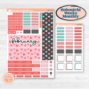 Sweet Valentine Florals | Hobonichi Weeks Monthly Planner Kit Stickers | Call Me Sweetheart | KIT-507-T