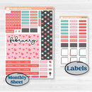 Sweet Valentine Florals | Hobonichi Weeks Monthly Planner Kit Stickers | Call Me Sweetheart | KIT-507-T