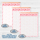 Sweet Valentine Florals | A5 & 7x9 Create Your Own Monthly or Dashboard Universal | Reading Log Sticker Kit | Call Me Sweetheart | KIT-507-U
