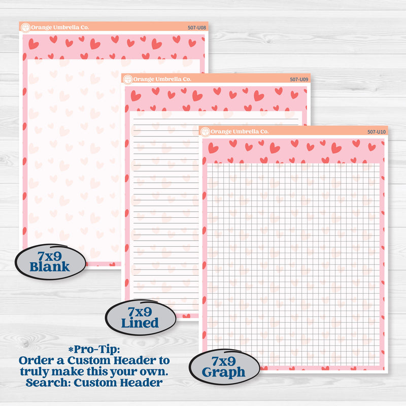 Sweet Valentine Florals | A5 & 7x9 Create Your Own Monthly or Dashboard Universal | Reading Log Sticker Kit | Call Me Sweetheart | KIT-507-U