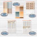 Coffee & Florals Sticker Kit | Weekly Add-On Labels Planner Kit Stickers | Mocha | KIT-508-C