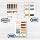 Coffee & Florals Sticker Kit | Weekly Add-On Labels Planner Kit Stickers | Mocha | KIT-508-C